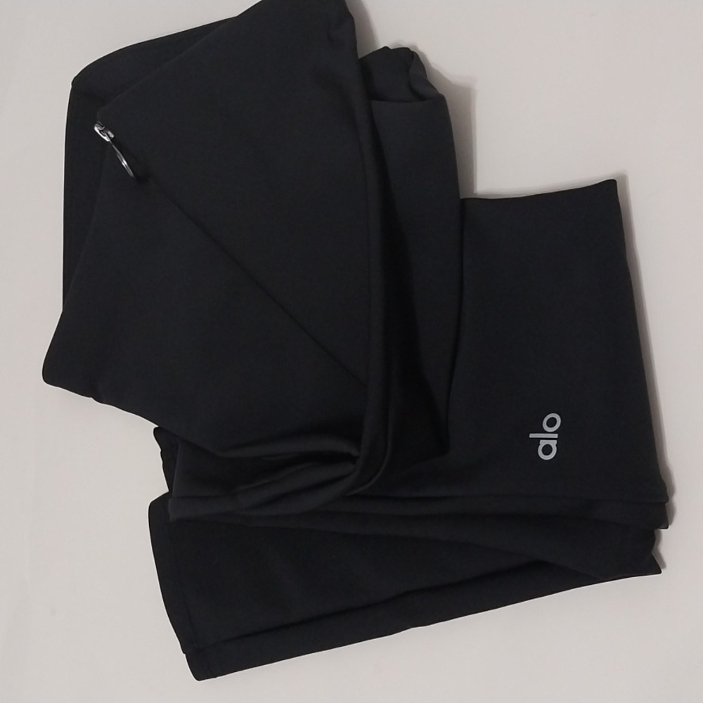 Alo Yoga Front Zip Fast Leggings In Black